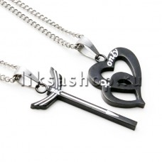 Кулон для влюбленных KL029.2 Сердце и стрела