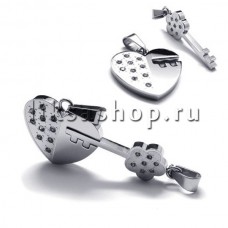 Кулон для влюбленных KL040 Ключ и сердце