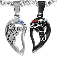 Кулон для влюбленных KL063.2 Романтичное сердечко