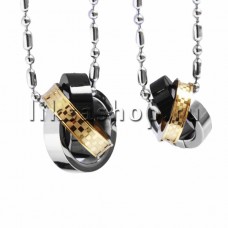 Кулон для влюбленных KL074 Парные подвески из колец Кулон для влюбленных KL074 Парные подвески из колец