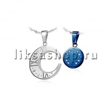 Кулон для влюбленных KL077.4 Часы и компас