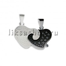 Кулон для влюбленных KL082.2 Оригинальные парные сердца