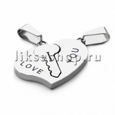 Кулон для влюбленных KL090.3 Ключик в сердечке Кулон для влюбленных KL090.3 Ключик в сердечке