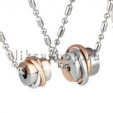 Кулон для влюбленных KL097.1 Парные бочонки
