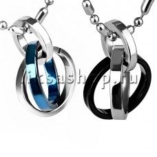 Кулон для влюбленных KL103 Тройные кольца