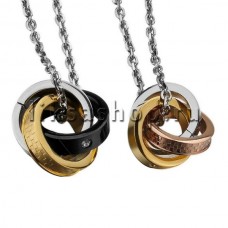 Кулон для влюбленных KL106 Тройные кольца